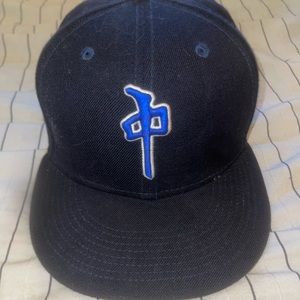 White/blue/red logo RDS hats (3)